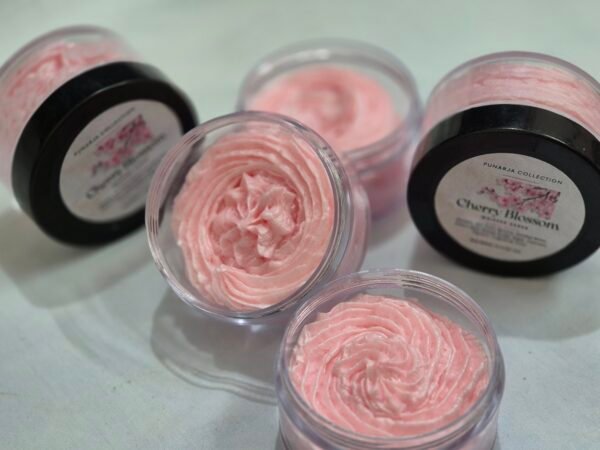 Whipped Cream Soap with Gentle Scrub (Cherry Blossom) - Image 3