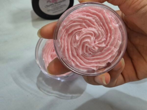 Whipped Cream Soap with Gentle Scrub (Cherry Blossom) - Image 4