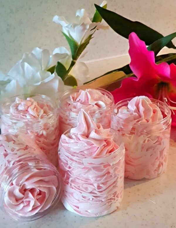 Whipped Cream Soap with Gentle Scrub (Cherry Blossom)